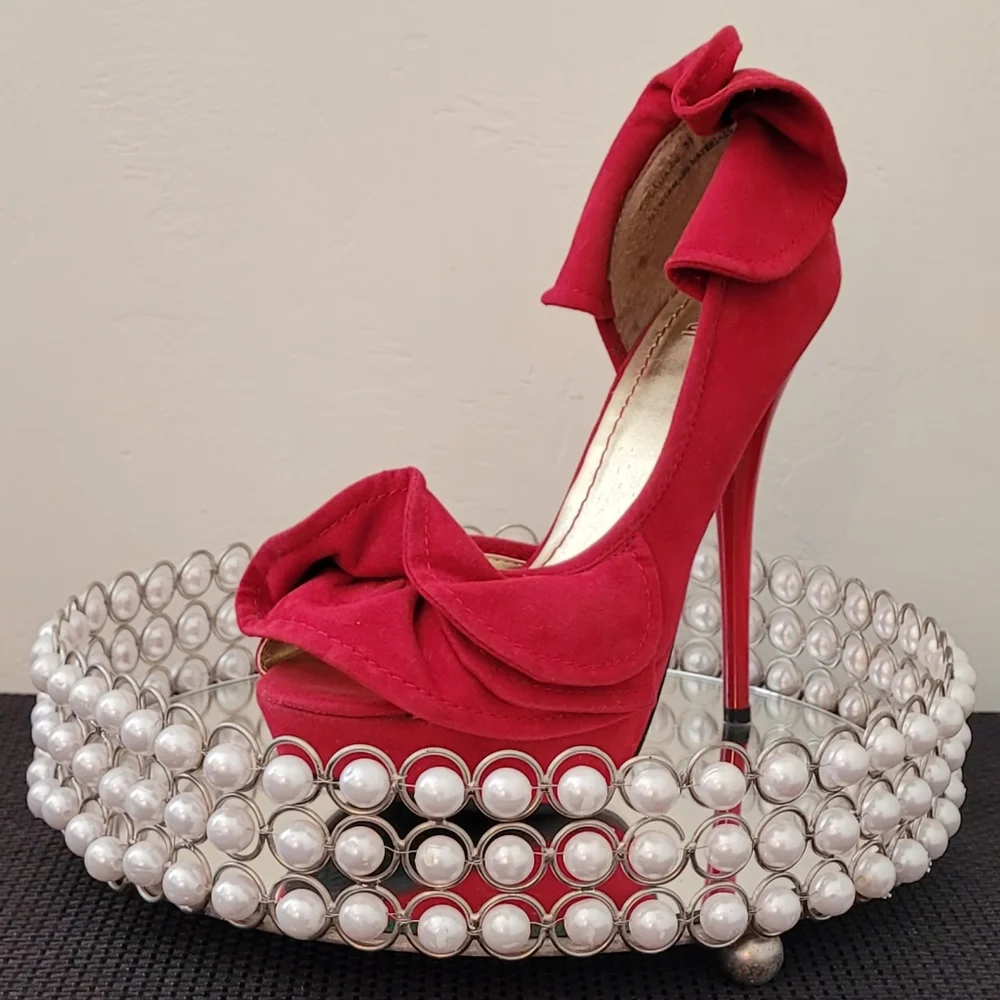 Shiekh  Red open toe heels - Picture 2 of 4